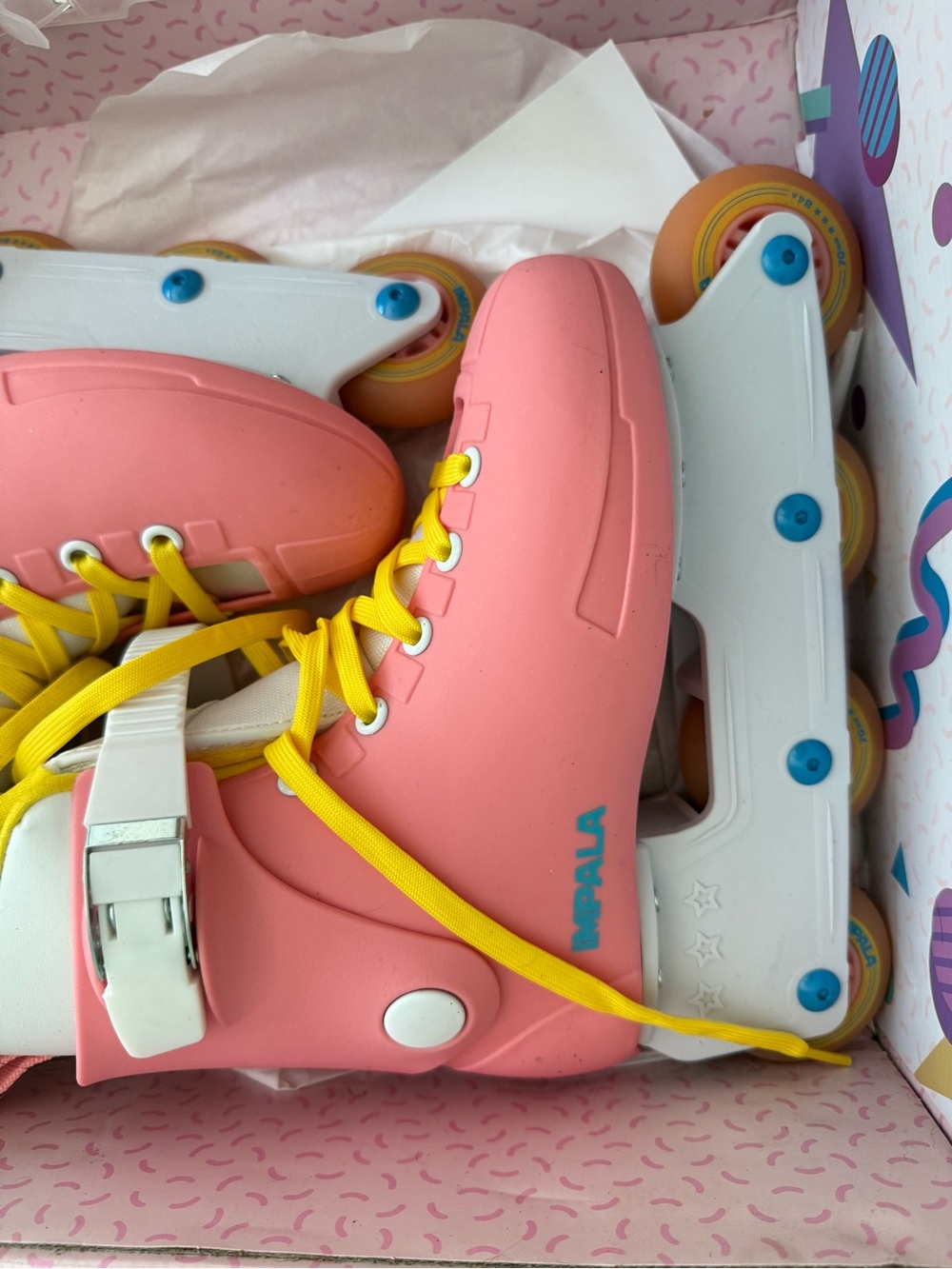 Impala Lightspeed Inline Skate Brand New Pink and Butter Yellow 🧈